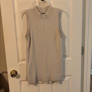 Large Banana Republic Cream Ribbed Knit Tank/tunic